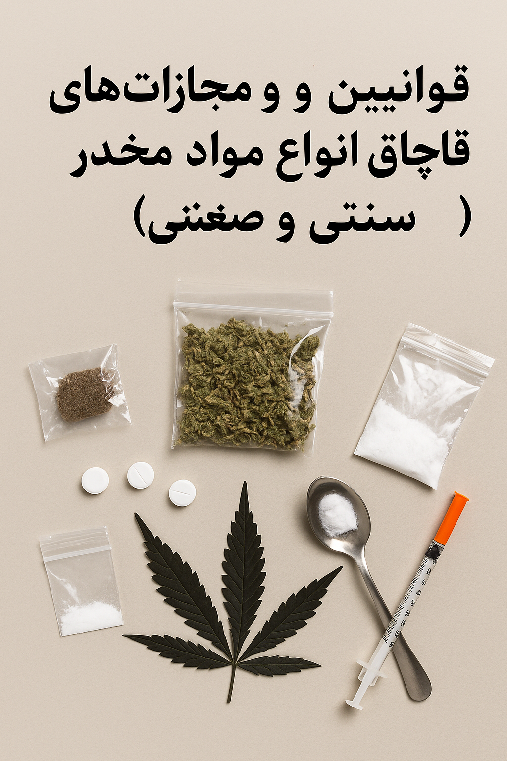 قوانین و مجازات‌های قاچاق انواع مواد مخدر سنتی و صنعتی
