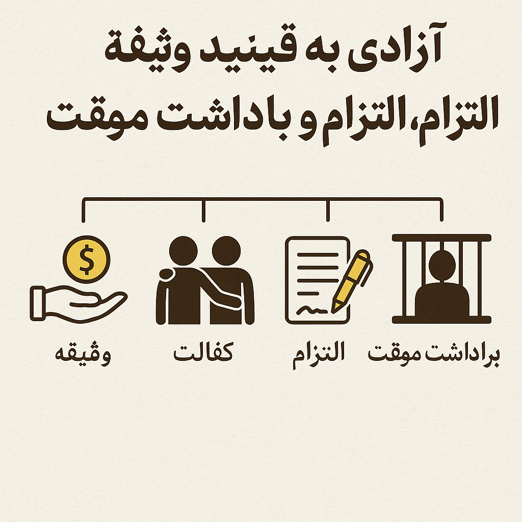 آزادی به قید وثیقه، کفالت، التزام و بازداشت موقت