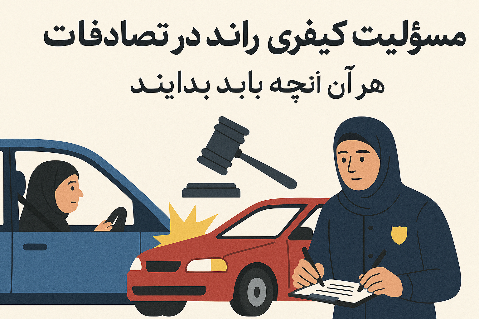 مسئولیت کیفری راننده در تصادفات